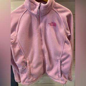 The North Face Pink Breast Cancer zip-up fleece Susan G. Komen layer jacket